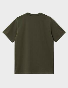 Camiseta Carhartt WIP S/S Chase Olive/Gold