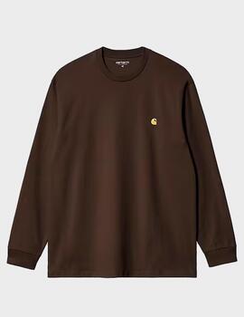 Camiseta Carhartt WIP Chase L/S Tobacco