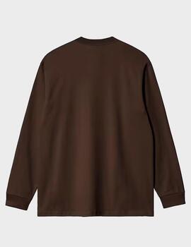Camiseta Carhartt WIP Chase L/S Tobacco