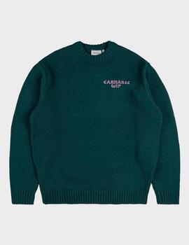 Jersey  Carhartt WIP Helix Sweater Deep Lagoon