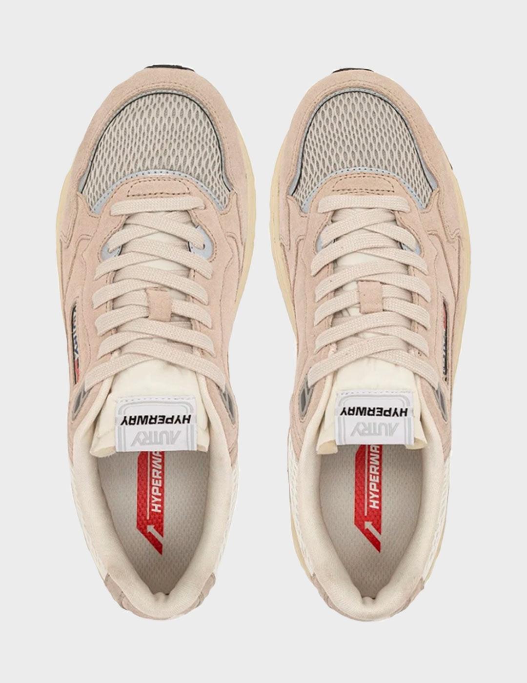 Zapatillas Autry Hyperway Low Wom Suede/Mesh Sand