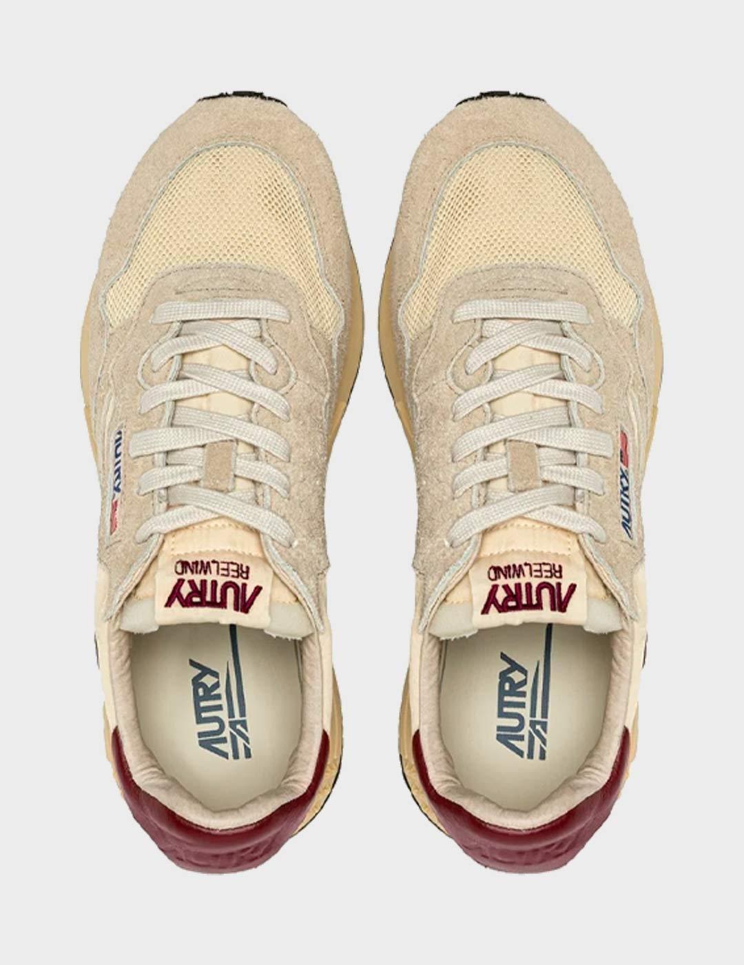 Zapatillas Autry Reelwind Low Wom Suede/Net Ecru/R