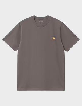 Camiseta Carhartt Wip S/S American Script Porphyry