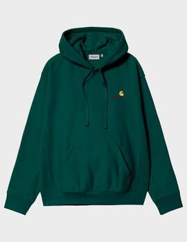 Sudadera Carhartt WIP American Script Hooded Dark