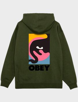 Sudadera Obey Quarter Icon Deep Lichen Green