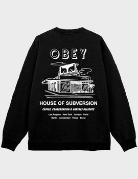 Sudadera Obey House of subversion Black