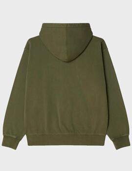 Sudadera Obey Hybrid Faded Zip Hood deeplichngreen
