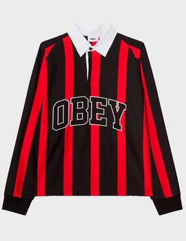 Polo Obey Landon Stripe LS Black Multi