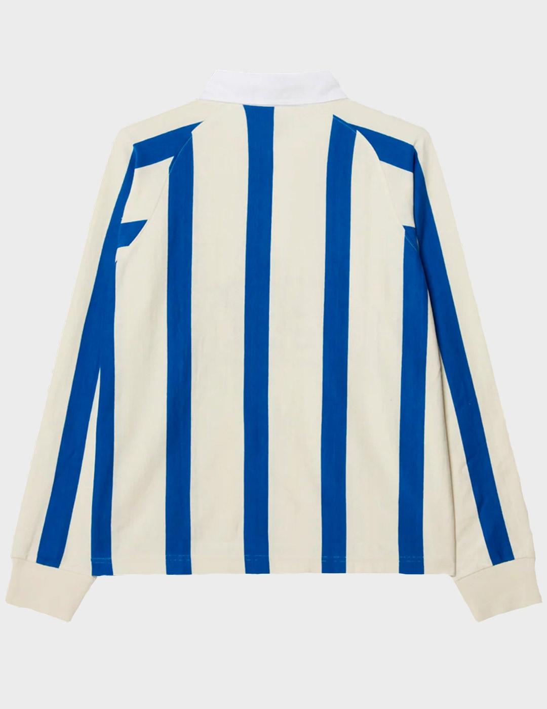 Polo Obey Landon Stripe LS White Multi