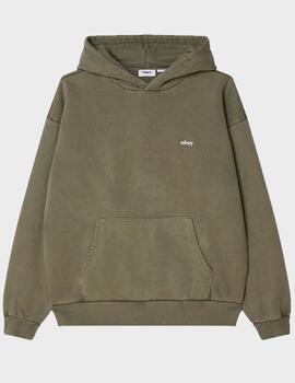 Sudadera Obey Lowecase Pigment Hood PgmntDpLchnGrn