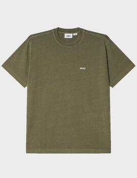 Camiseta Obey Lowercase Pigment pgmtDeepLchnGrn