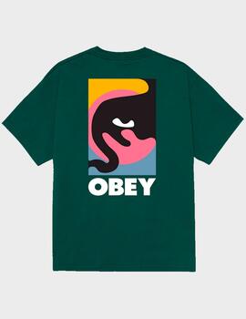 Camiseta Obey Quarter icon Rainforest