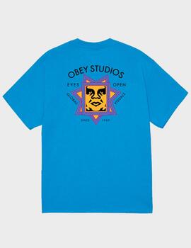 Camiseta Obey Global Visuals Azure Blue