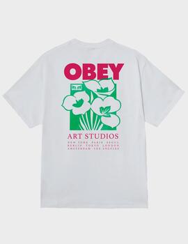 Camiseta Obey Art Studio Flowers White