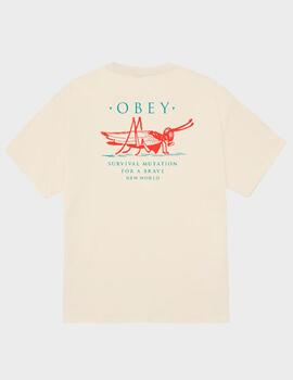 Camiseta Obey Mutant Grasshopper Cream