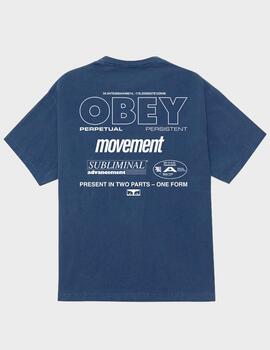 Camiseta Obey Persistent movement pgmntDarkDnm