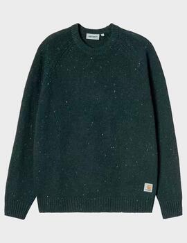 Jersey Carhartt WIP Anglistic Speckled/Deep Lagoon