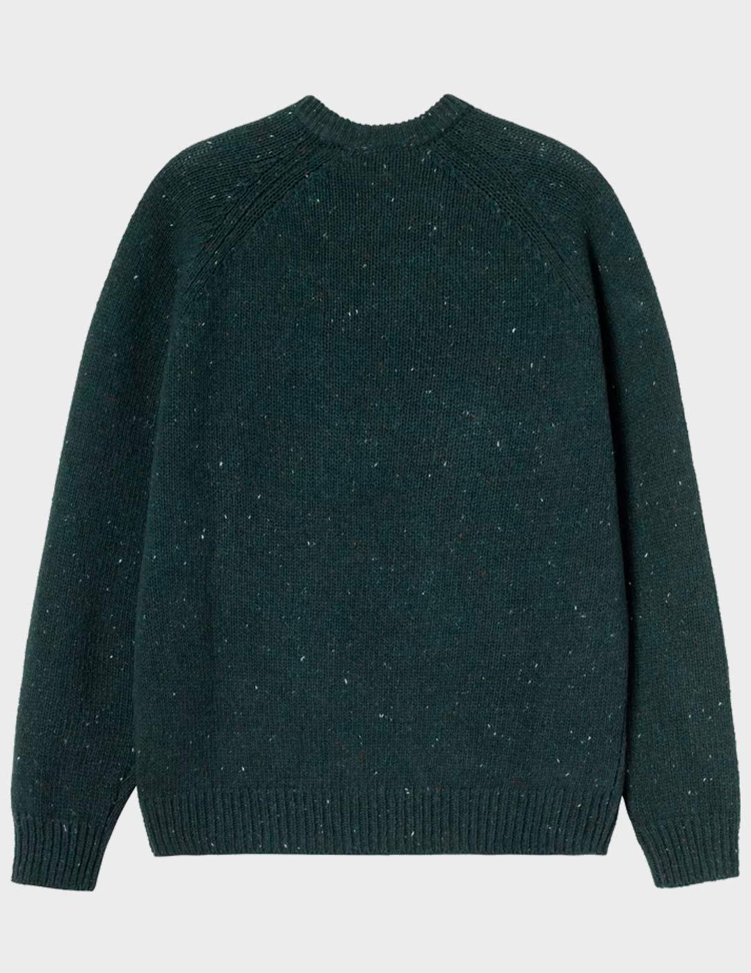 Jersey Carhartt WIP Anglistic Speckled/Deep Lagoon