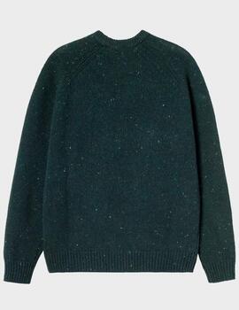 Jersey Carhartt WIP Anglistic Speckled/Deep Lagoon