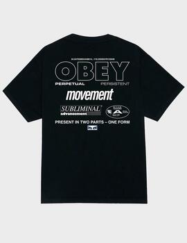 Camiseta Obey Persistent movement PgmntTrueVntgBlc