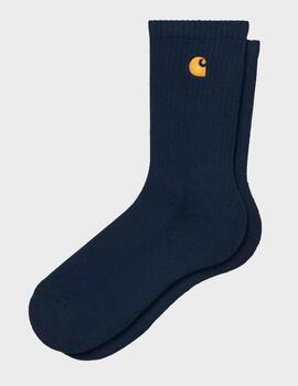 Calcetines Carhartt WIP Chase dark Navy / Gold