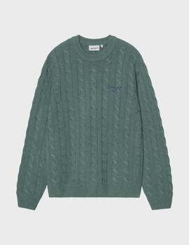 Jersey Carhartt WIP Signature Sweater Silver Pine