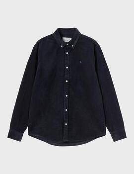 Camisa Carhartt WIP Madison Cord Dark Navy
