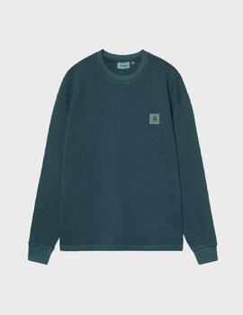 Camiseta Carhartt WIP L/S Vista Waffle T-Shirt Deep Lagoon