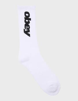 Calcetines Obey Italics Socks White