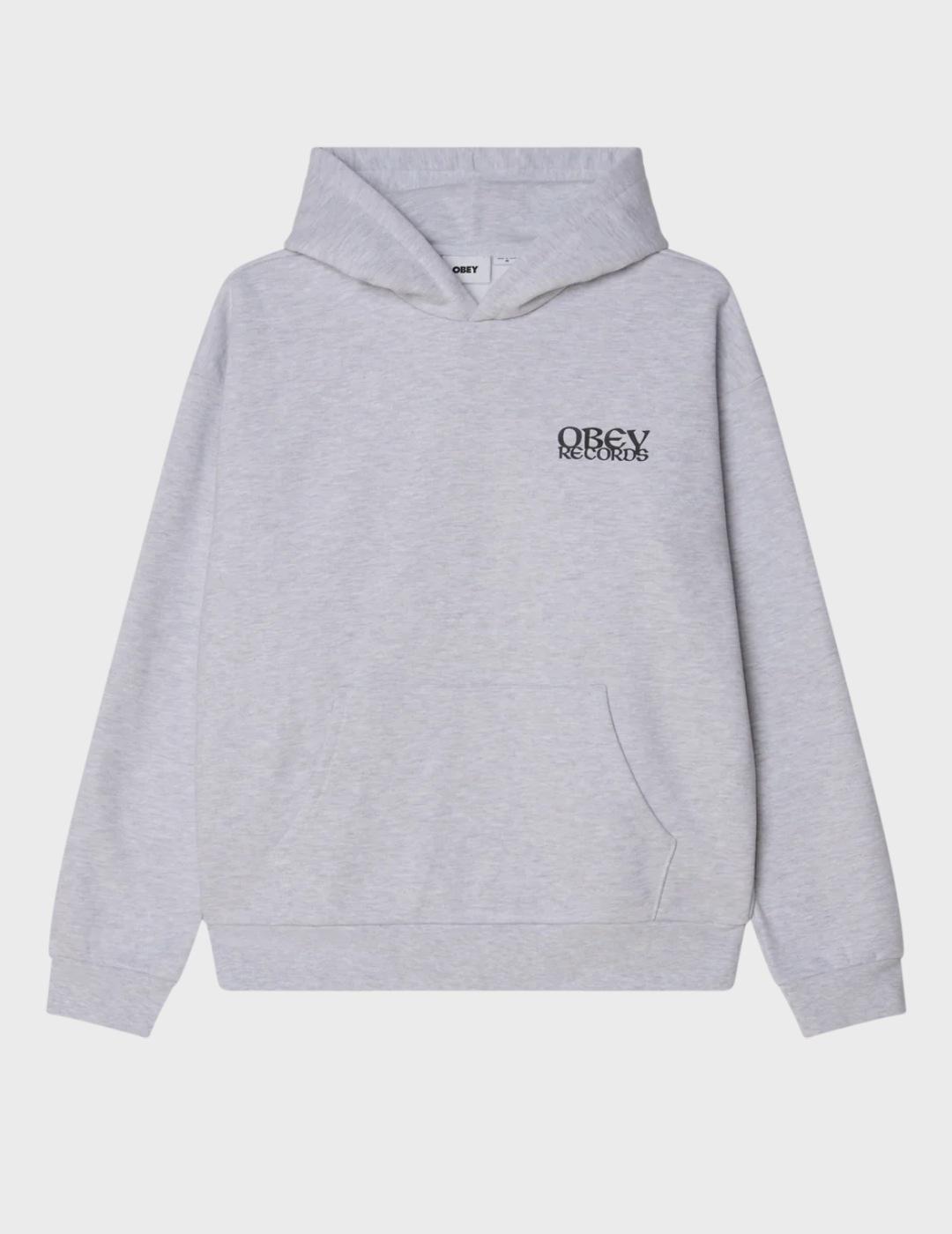 Sudadera Obey Disorder Extra Heavy Hood Ash Grey