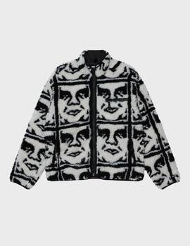 Sherpa Obey Repeated Icon Sherpa Jacket Black Mult