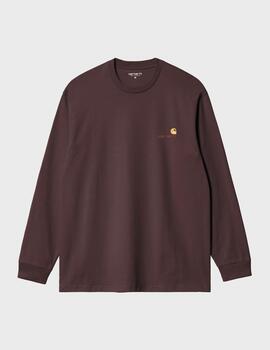 Camiseta Carhartt WIP L/S American Script Palisander
