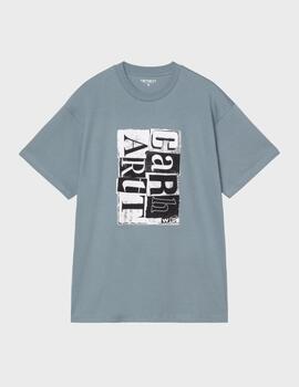 Camiseta Carhartt WIP S/S Moving Letterpress Velvet Blue