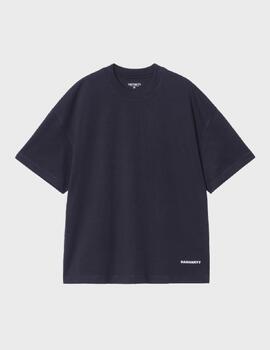 Camiseta Carhartt WIP S/s Link Script Dark Navy White