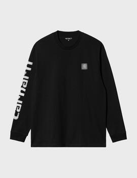 Camiseta Carhartt WIP L/S Archive Script T-shirt Black