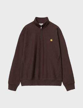 Sudadera Carhartt WIP Half Zip American Script Palisander