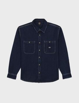 Camisa Dickies Mechanic Denim shirt LS Dark Indigo