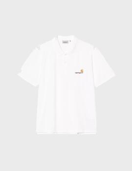 Polo Carhartt WIP American Script S/S White