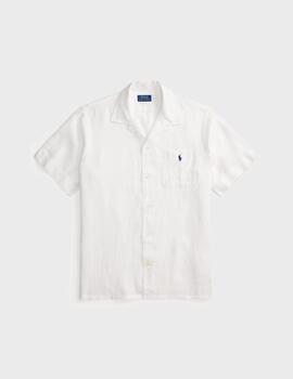 Camisa Polo Ralph Lauren Linen Camp Shirt - White