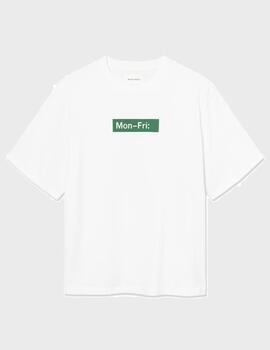 Camiseta WOOD WOOD WWGary Tee Mon-fri Bright White