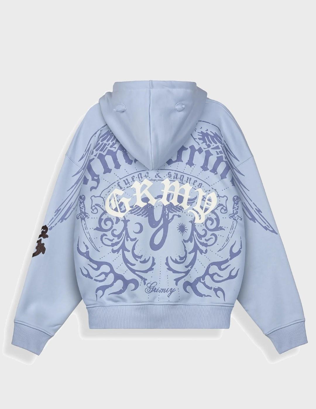 Sudadera Grimey Chief Watcher Zipper Hoodie LBLU