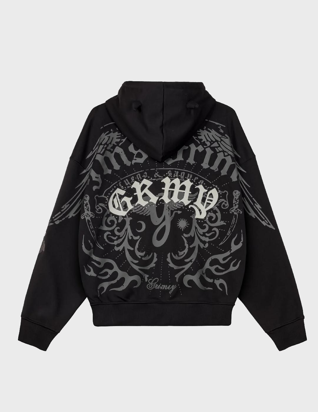 Sudadera Grimey Chief Watcher Zipper Hoodie BLK