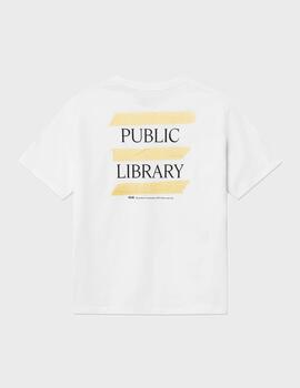 Camiseta WOOD WOOD WWBobby Tee Library Bright Whit