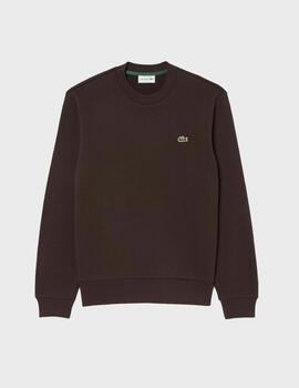 Sudadera Lacoste Sweatshirt Col Rond Homm Marron