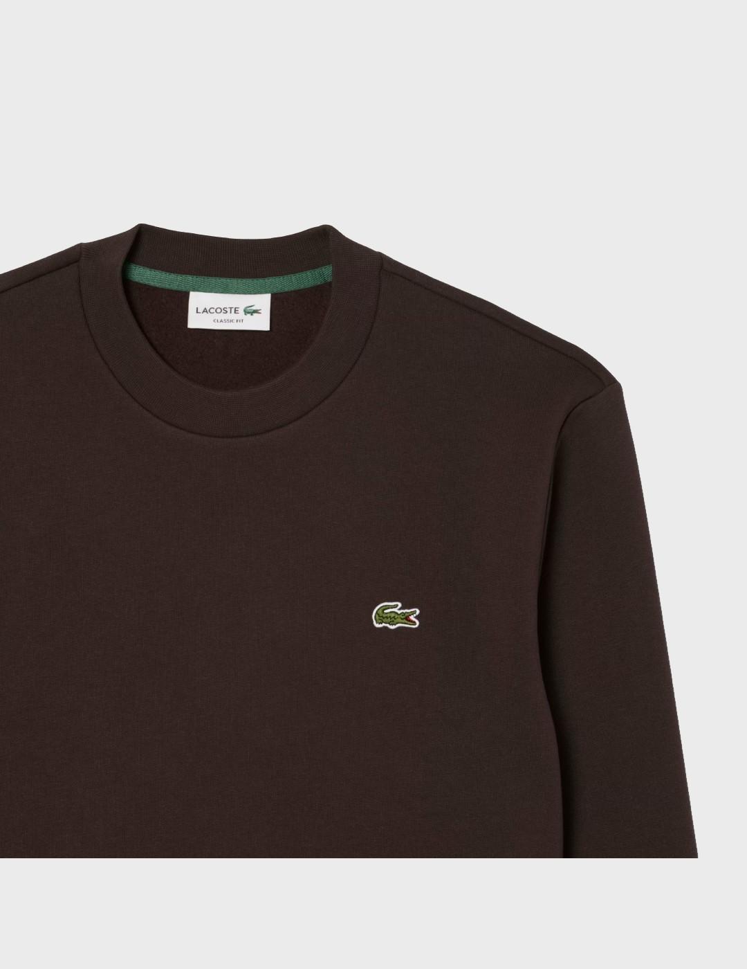 Sudadera Lacoste Sweatshirt Col Rond Homm Marron
