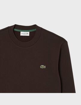 Sudadera Lacoste Sweatshirt Col Rond Homm Marron