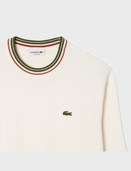 Jersei Lacoste Crewneck Sweater Blanc-Vert