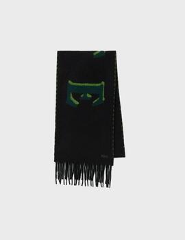 Bufanda Lacoste RE5987 Noir-031 / Vert-TTF