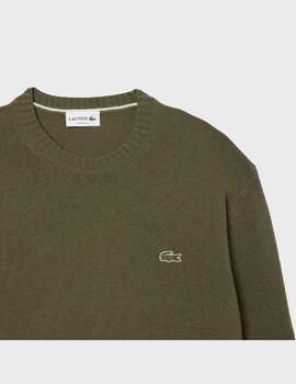 Jersey Lacoste Crewneck Sweaters Vert Kaki E9F