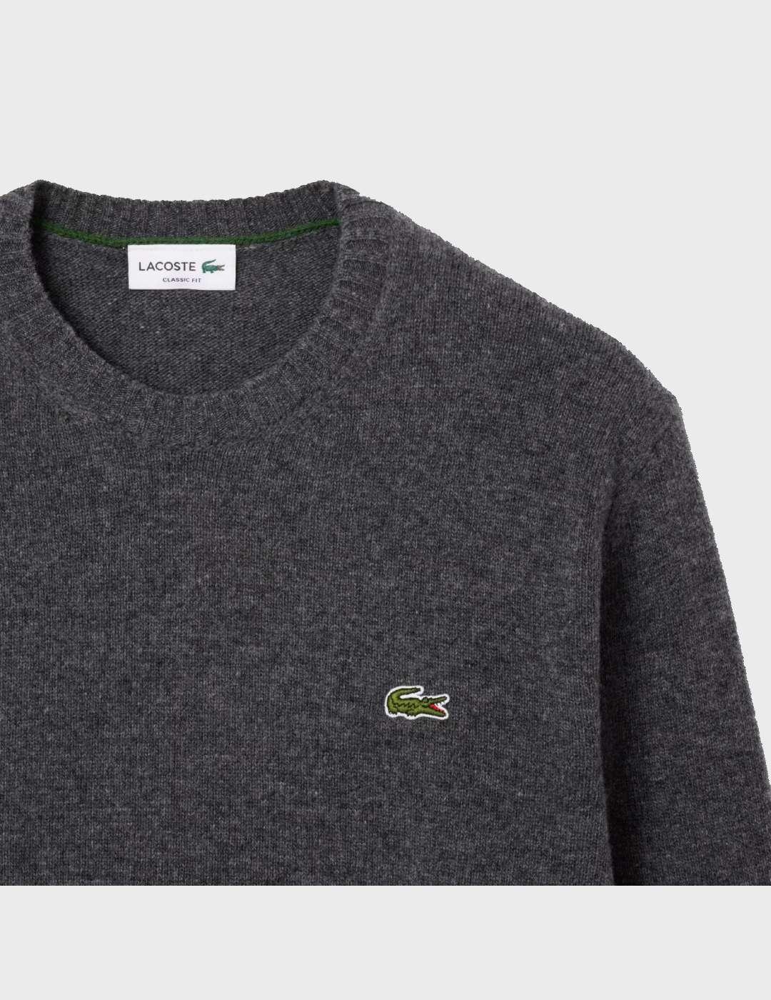 Jersey Lacoste Crewneck Sweaters Gris Chine